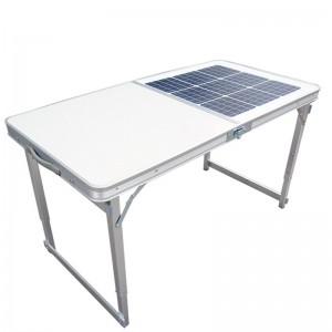 الجدول المحمولة للطي الشمسية لشحن صفقة للمطبخ التخييم في الهواء الطلق لطي العمل الجدول الأعلى