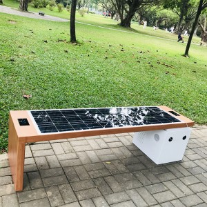 2019 التصميم الحديث الذكية الشمسية في الهواء الطلق حديقة الأثاث عارية الذراعين مقعد